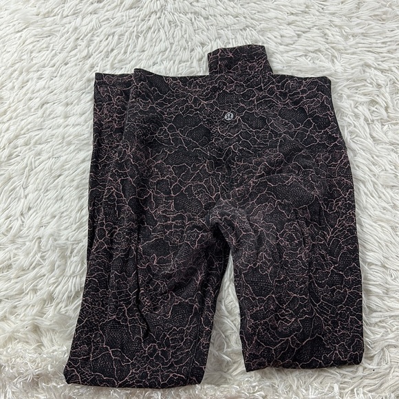 Lululemon Align Pant *Full Length 28" Lacescape Spanish Rose Black - Picture 5 of 5